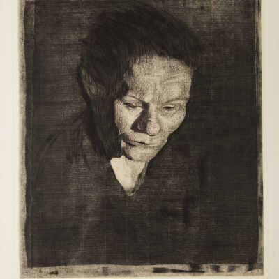 Gesenkter Frauenkopf / Head of a grieving woman