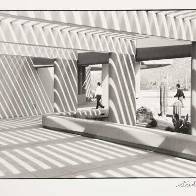 Saguaro National Park, Headquarters with Figures, Arizona
