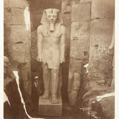 Colossus of Rameses with Mosque, Luxor