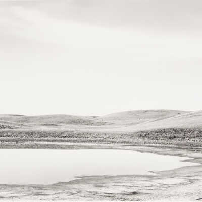 Untitled (slough landscape with hills in background)