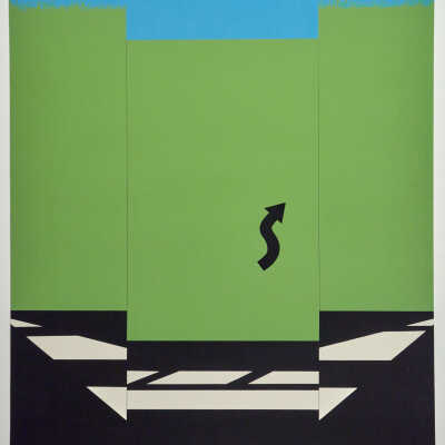 Untitled Landscape - Black Overtakes Green