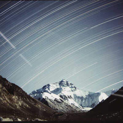 Untitled (long-exposure mountain scene w/ stars)