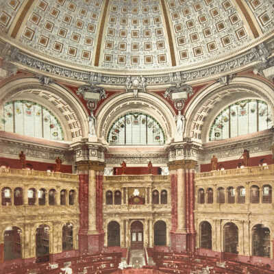 Library of Congress Reading Room in the Rotunda