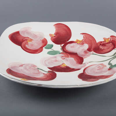 Large Platter with Flowers