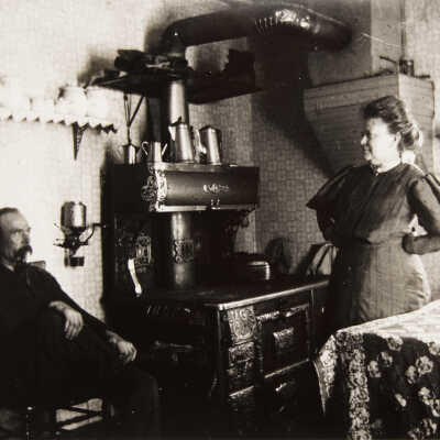 Mr. and Mrs. Charlie Soeby in Kitchen