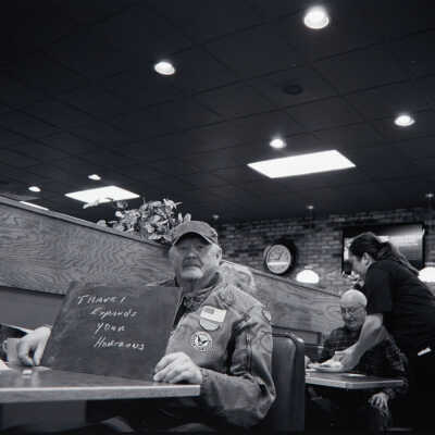 Hidden Fargo in Plain Sight suit; Duane, Mom's Diner