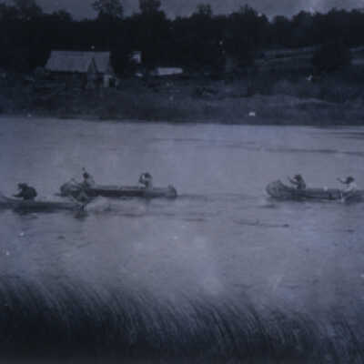 Indian Women in a Canoe Race