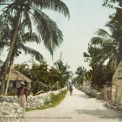 Street In Bains Town, Nassau, Bahama Islands