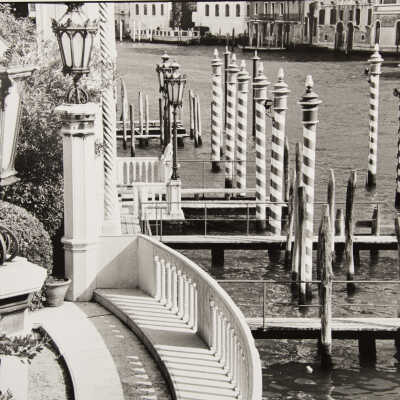Untitled (barber poles in water)