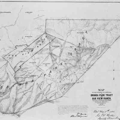 Orinda Park Tract Map 1882
