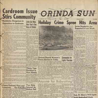 1961 Orinda Sun Newspapers Book