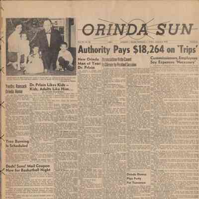 1958 Orinda Sun Newspapers Book