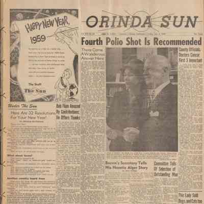 1959 Orinda Sun Newspapers Book