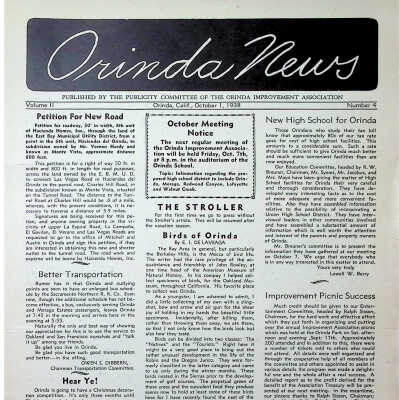 1938 - Orinda News: 10-01