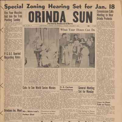 1949 Orinda Sun Newspapers Book