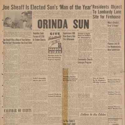 1952 Orinda Sun Newspapers book