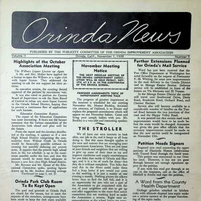 1938 - Orinda News: 11-01