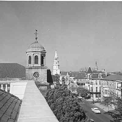 Aerial View of Meeting Street, Looking North, from 51 Meeting