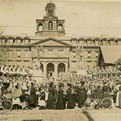 Crowd at the Orphan House