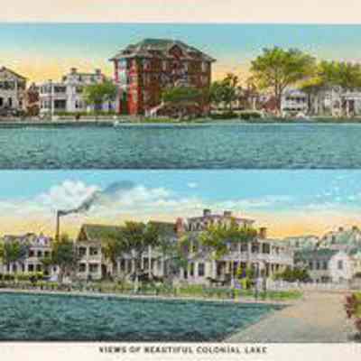 View of Beautiful Colonial Lake