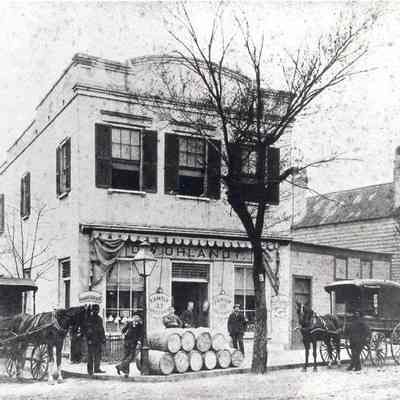 Two Views of Ohlandt's Grocery: early 20th c. and ca. 1950
