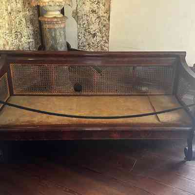 American Empire Caned Sofa