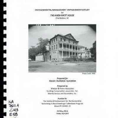 Environmental Management Improvements Study for the Aiken-Rhett House, Charleston, SC: Final Report
