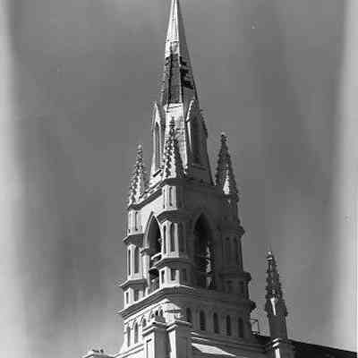 Grace Episcopal Church Steeple (100 Wentworth Street) After Hurricane Hugo
