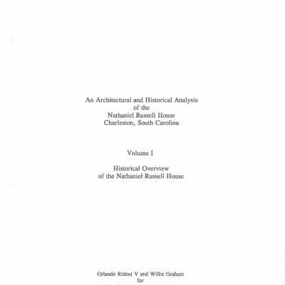 An Architectural and Historical Analysis of the Nathaniel Russell House