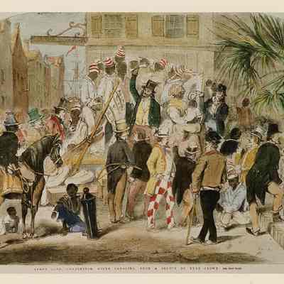 "Slave Sale, Charleston, South Carolina, from a Sketch by Eyre Crowe"