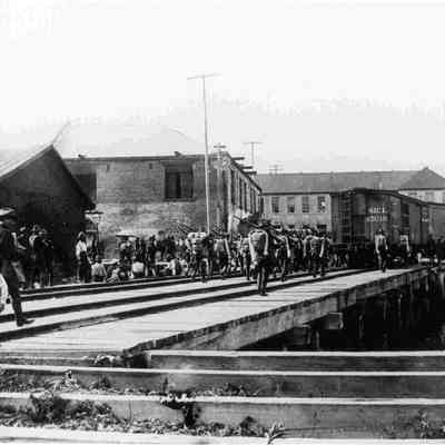 Soldiers Embarking on Transport