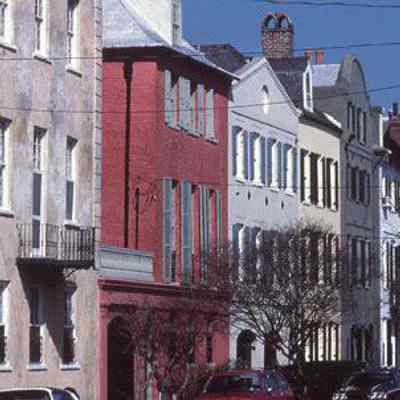 Rainbow Row from 87 to 103 East Bay Street