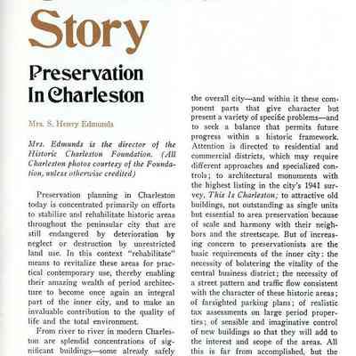 Preservation in Charleston