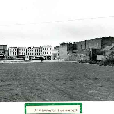 Looking West Across Parking Lot at Corner of King and Market Streets
