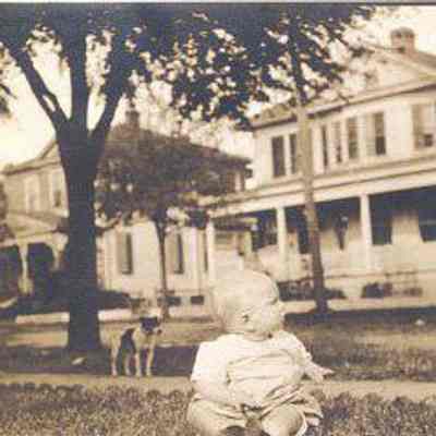 Toddler in Front of 30 and 32 Parkwood Avenue