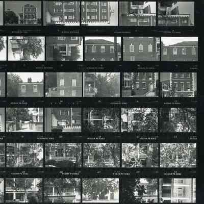 B&W Photograph Contact Sheets, Gadsden-Morris House (329 East Bay Street)