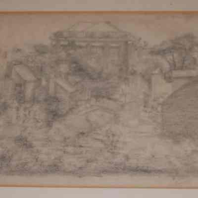 Pencil Drawing of Nathaniel Russell House