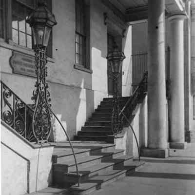 Entry Stairs and Ironwork, South Carolina Society Hall (72 Meeting Street)