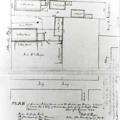 Plan of Several Lots of Land and the Buildings Thereon ... Belonging to Capt. John Bonnell