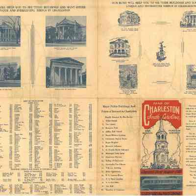 Map of Charleston, South Carolina, Charleston's Most Historic City: Bus Routes, Places of Interest