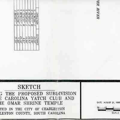Sketch Showing the Proposed Subdivision of the Carolina Yacht Club and the Omar Shrine Temple