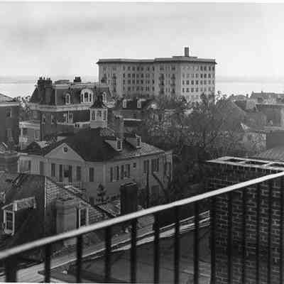 Aerial View of Charleston Buildings After Hurricane Hugo