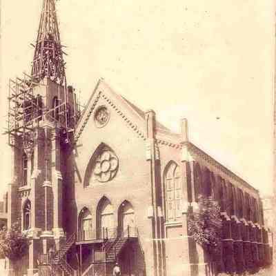 Emanuel A.M.E. Church Under Repair, Harry T. Zacharias, Contractor [110 Calhoun Street]