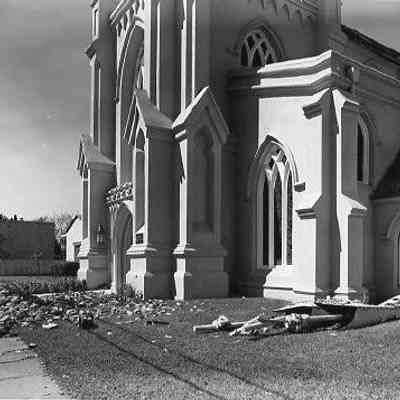 Grace Episcopal Church (100 Wentworth Street) After Hurricane Hugo
