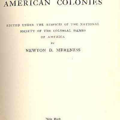 Travels in the American Colonies
