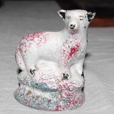 Staffordshire Figures of a Sheep and a Ram