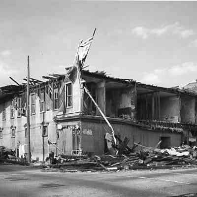Corner of King Street and Spring Street After Hurricane Hugo