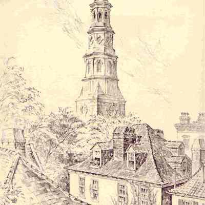 View of St. Michael's Steeple and Rooftops