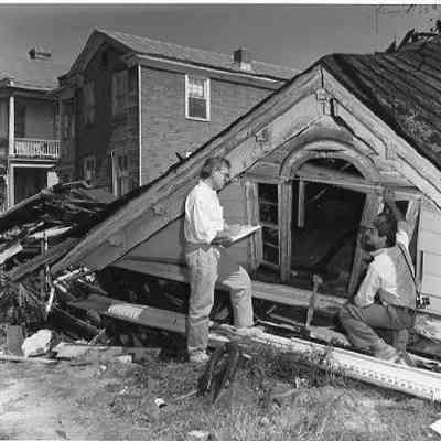 Collapsed House on Rutledge Avenue After Hurricane Hugo
