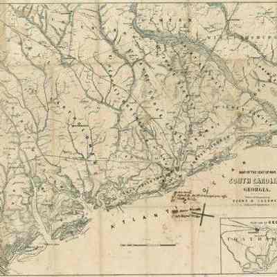 Map of the Seat of War in South Carolina and Georgia